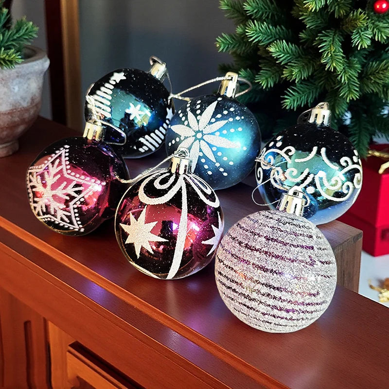 Xmas Tree Pendant Ornaments 6Pcs 6CM 