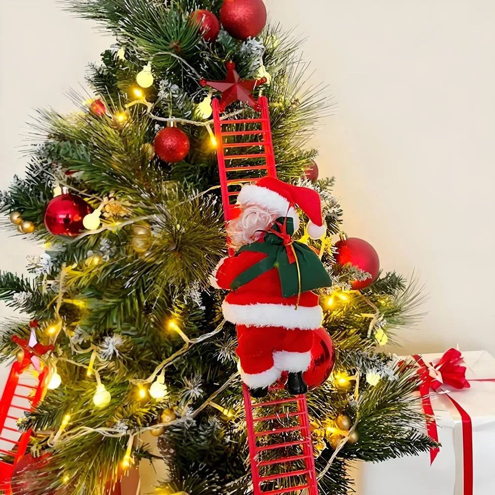 Electric Santa Claus Ladder Climbing Doll