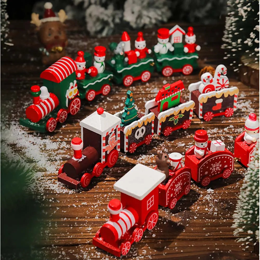 Wooden Train Christmas Decoration