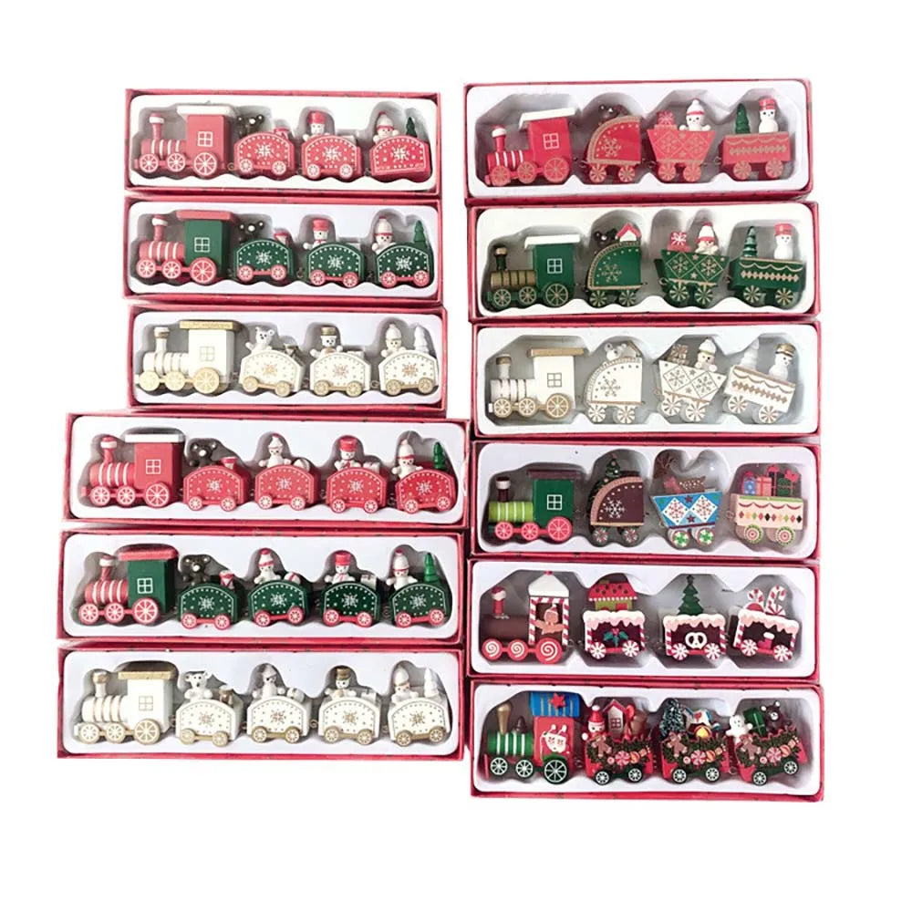 Wooden Train Christmas Decoration