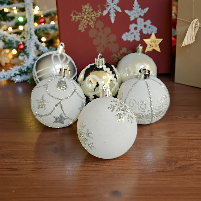 Xmas Tree Pendant Ornaments 6Pcs 6CM 