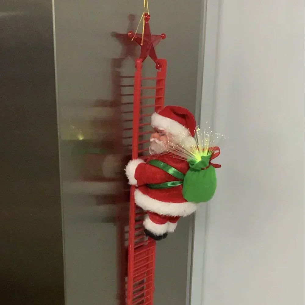 Electric Santa Claus Ladder Climbing Doll