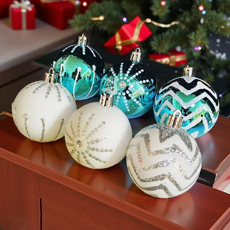 Xmas Tree Pendant Ornaments 6Pcs 6CM 