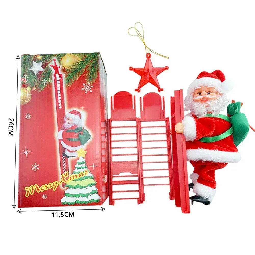 Electric Santa Claus Ladder Climbing Doll