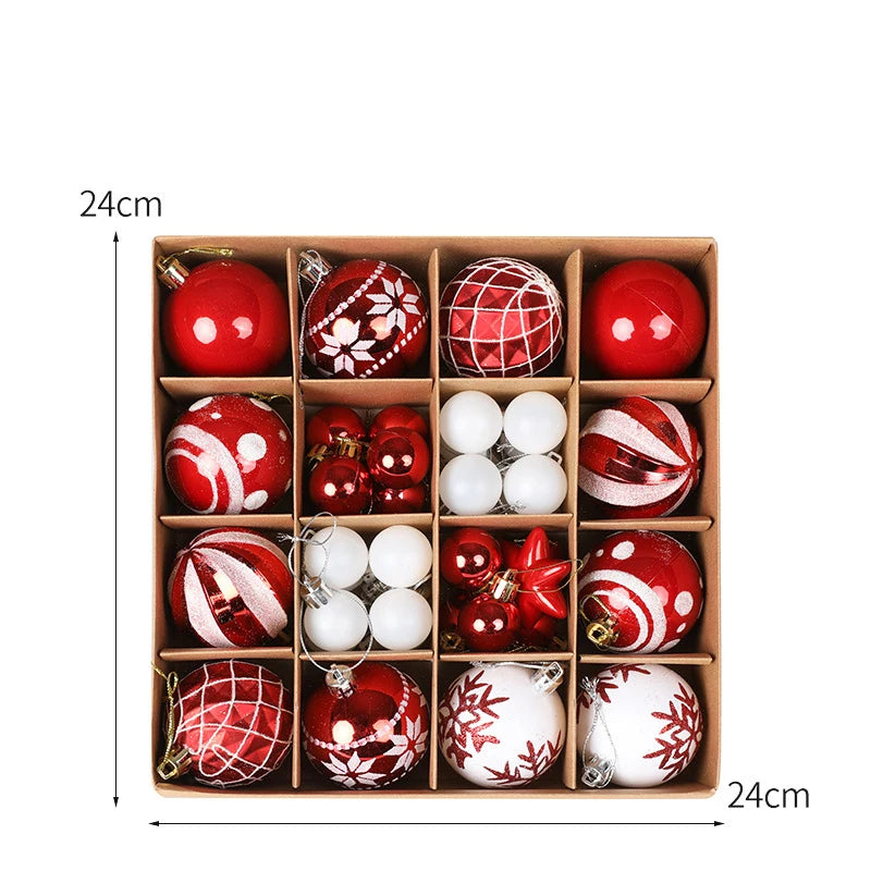 36Pcs Christmas Ball Tree Decoration Ornaments for Home Decor