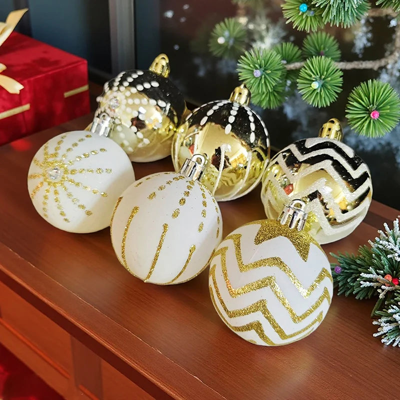 Xmas Tree Pendant Ornaments 6Pcs 6CM 