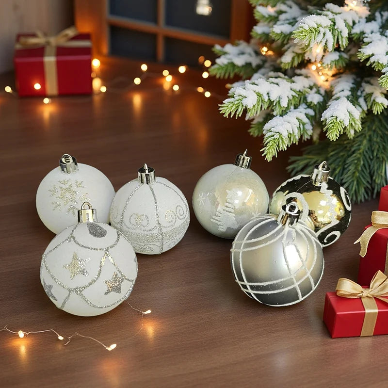 Xmas Tree Pendant Ornaments 6Pcs 6CM 