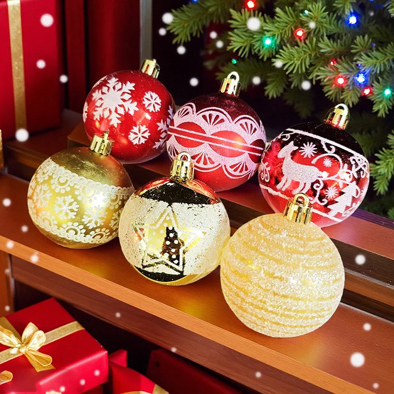 Xmas Tree Pendant Ornaments 6Pcs 6CM 