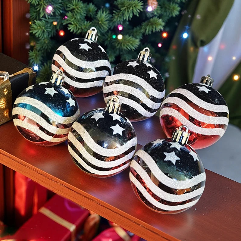 Xmas Tree Pendant Ornaments 6Pcs 6CM 