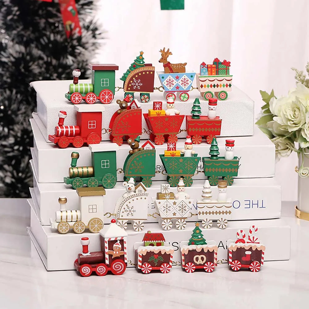 Wooden Train Christmas Decoration