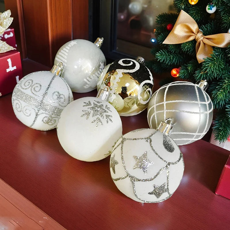 Xmas Tree Pendant Ornaments 6Pcs 6CM 