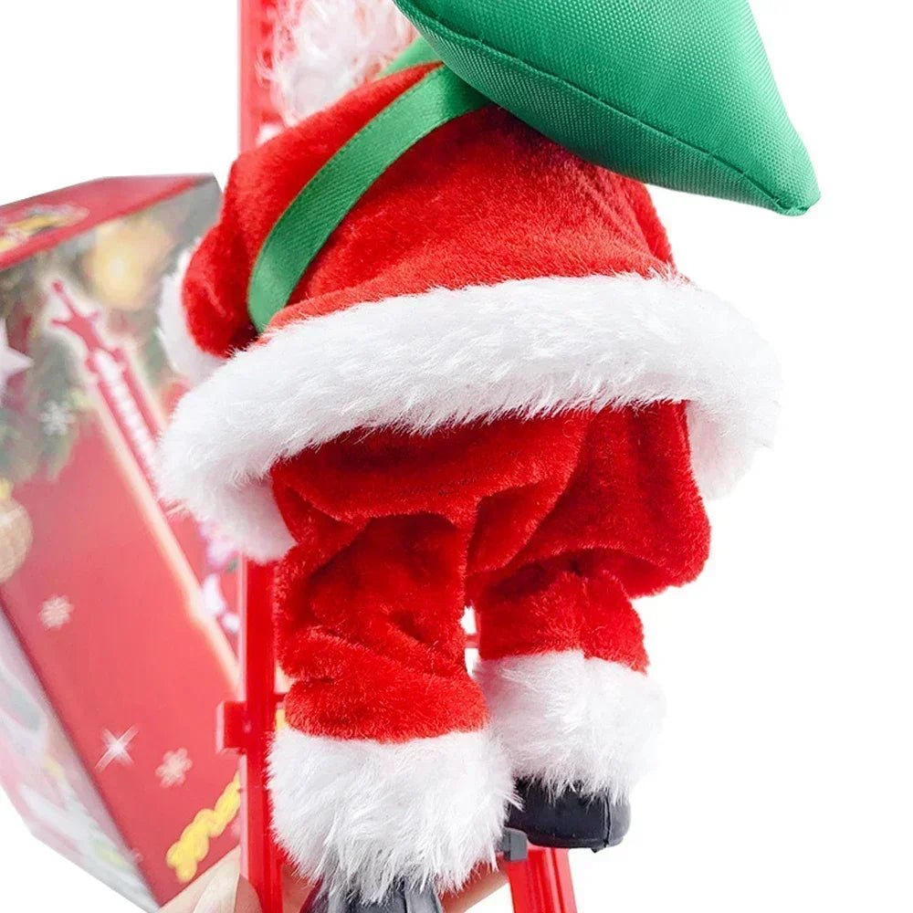Electric Santa Claus Ladder Climbing Doll