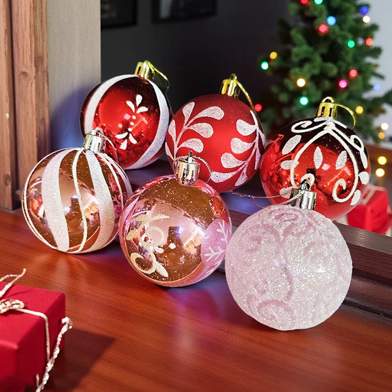 Xmas Tree Pendant Ornaments 6Pcs 6CM 