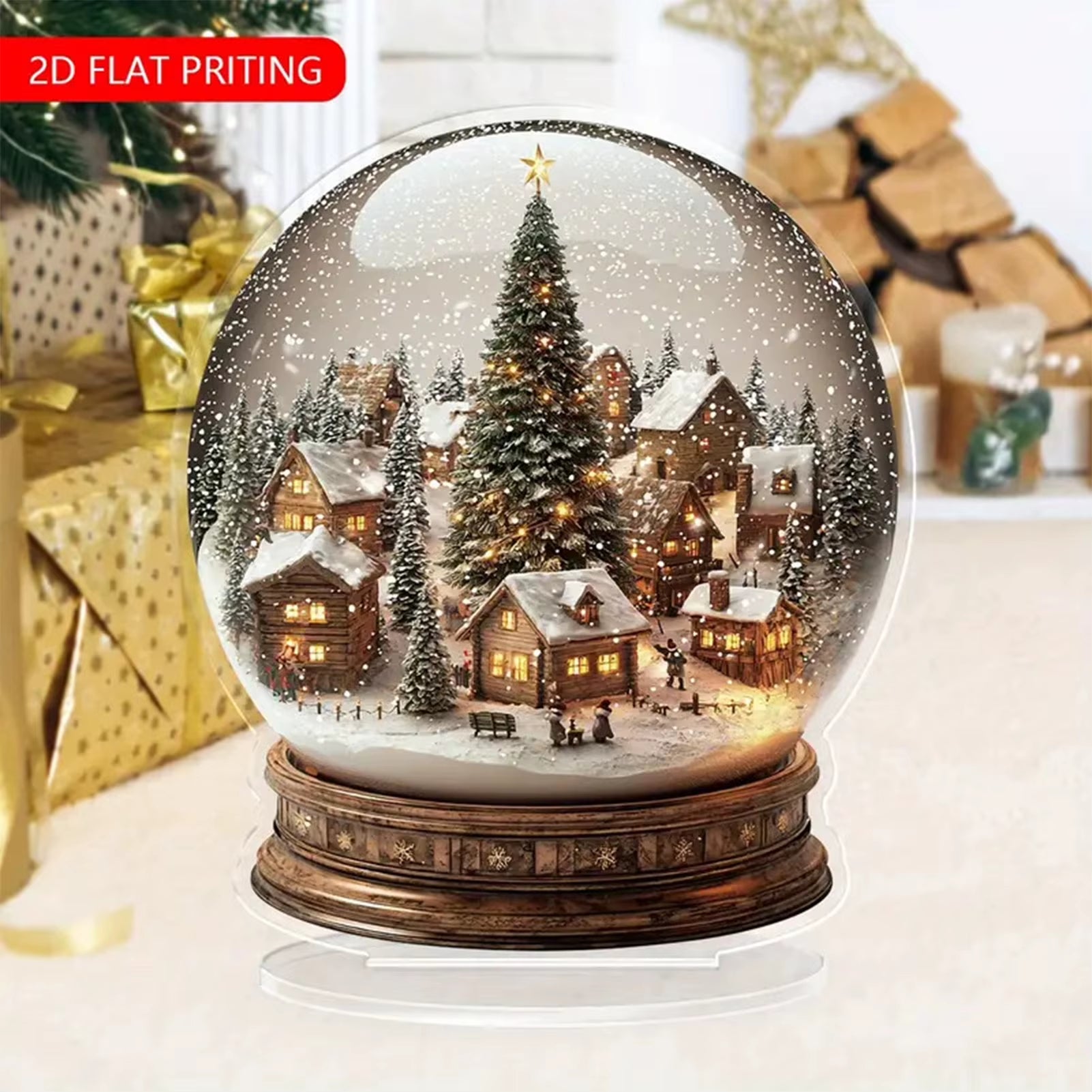 Mini Glass Snowman Ball Hanging Ornament